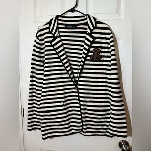 Ralph Lauren Cream & Black Blazer with Gold Details Size 2X